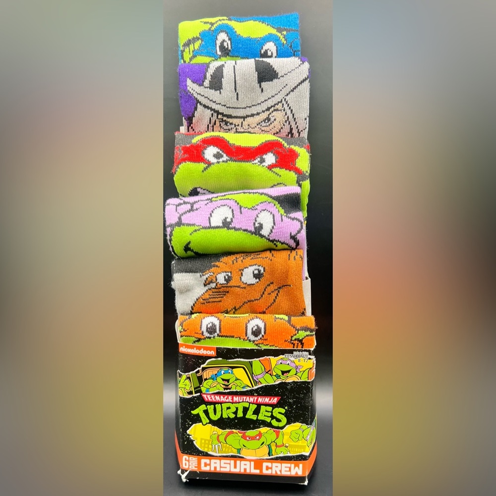 Teenage Mutant Ninja Turtle Socks- Six Pack, New‎ in package
